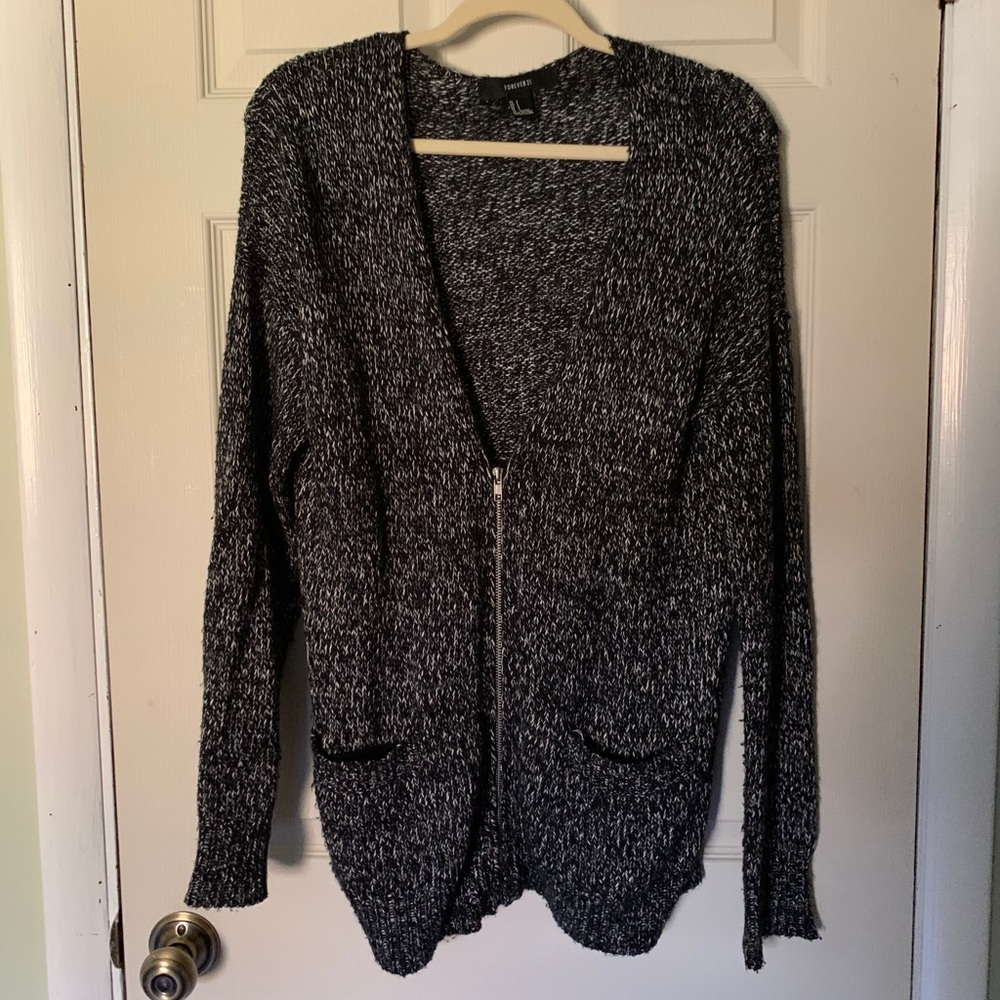 Forever 21 Zip Sweater Cardigan